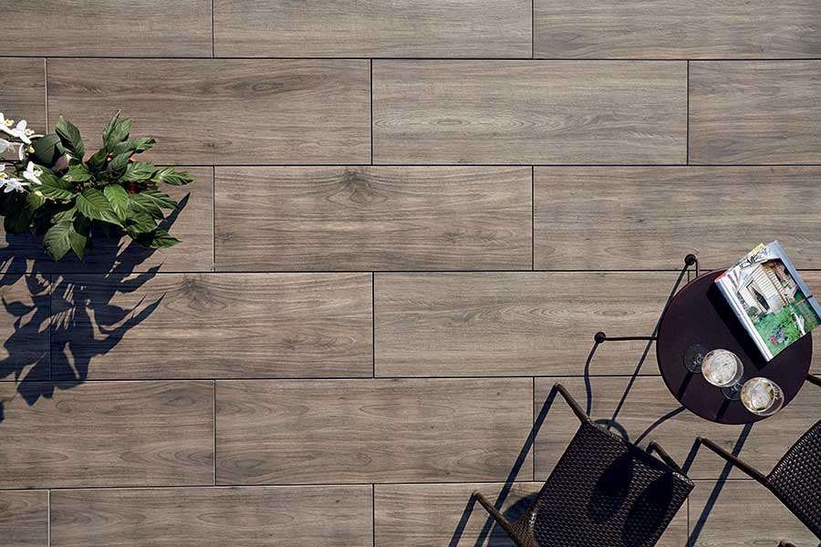 Digby wood effect porcelain paving tiles